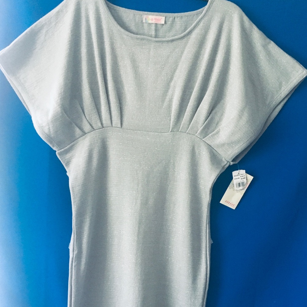 New women formal silver dress